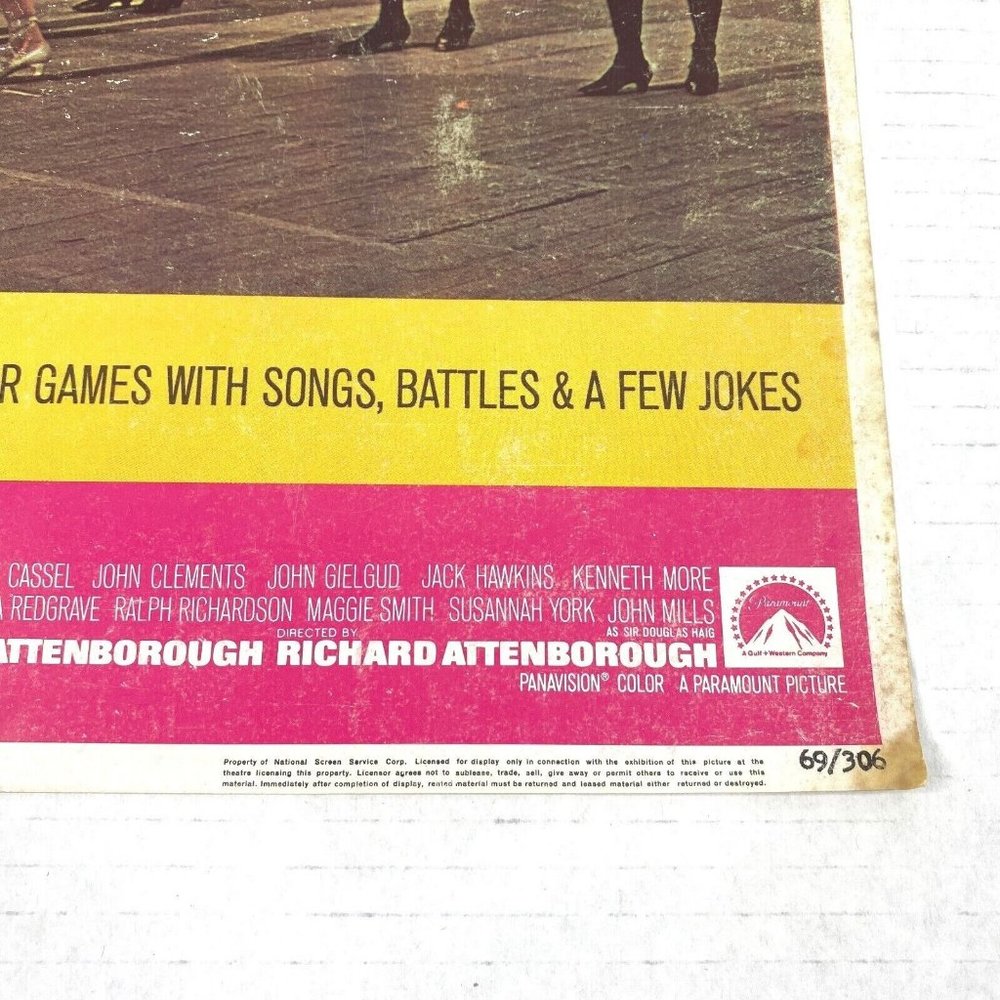 Oh! What a Lovely War 1969 Lobby Card Movie Poster Musical Richard‎ Attenborough - Picture 4 of 6